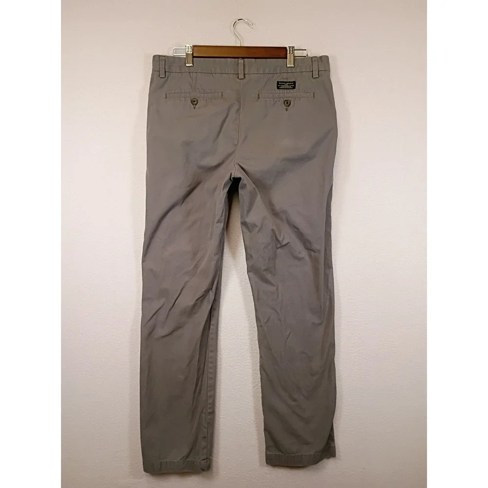 Business Casual Banana Republic Mens 35x32 Gray Aiden Slim Fit Chino Pants